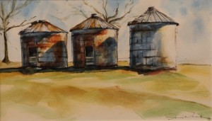 Watercolor: Michelle's Old Bins